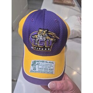 LSU Tigers Meyer The Hatter Hat Cap Purple Yellow‎ Adjustable Heisman